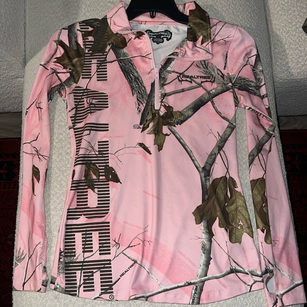 realtree pink zip-up
